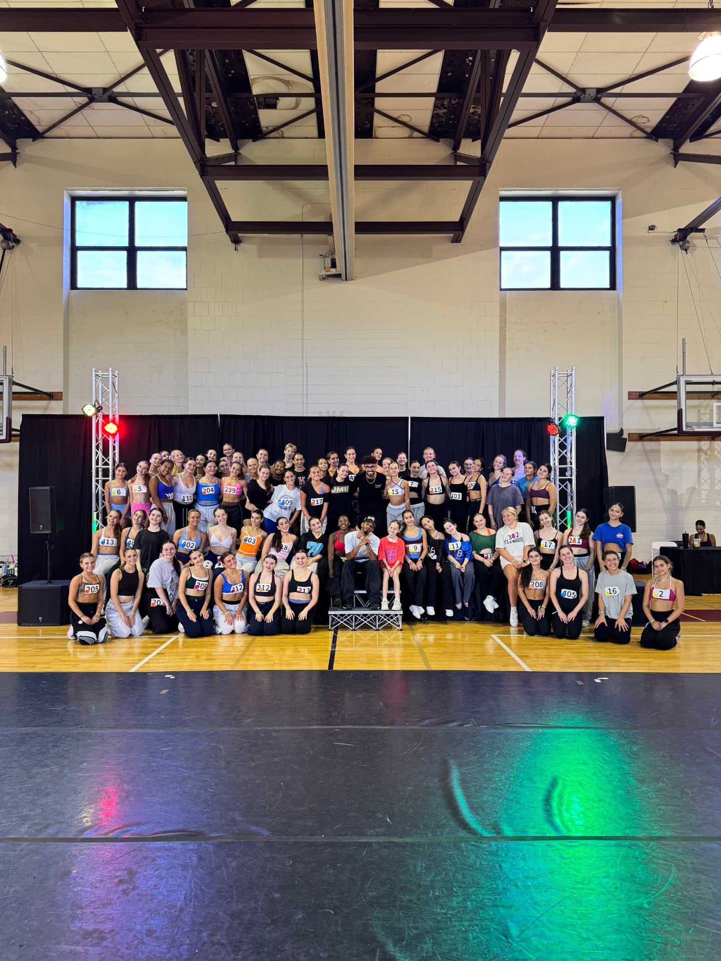 Dancers and coaches at the clinic